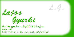 lajos gyurki business card